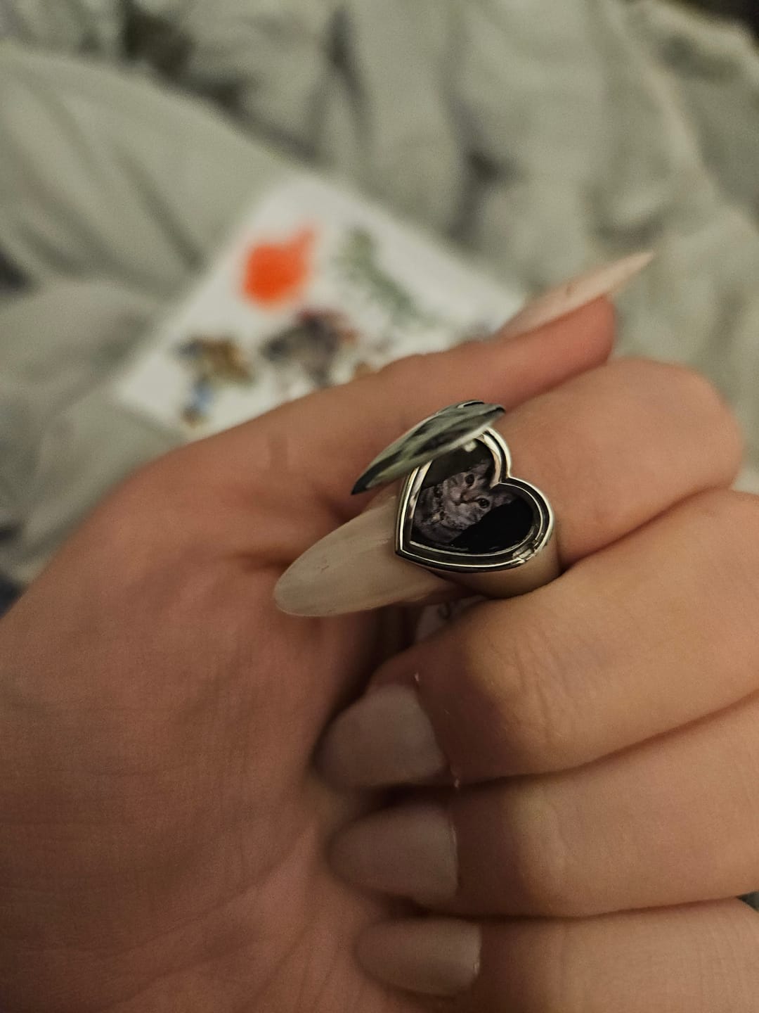 Customer photo review of LOCKET HEART RING