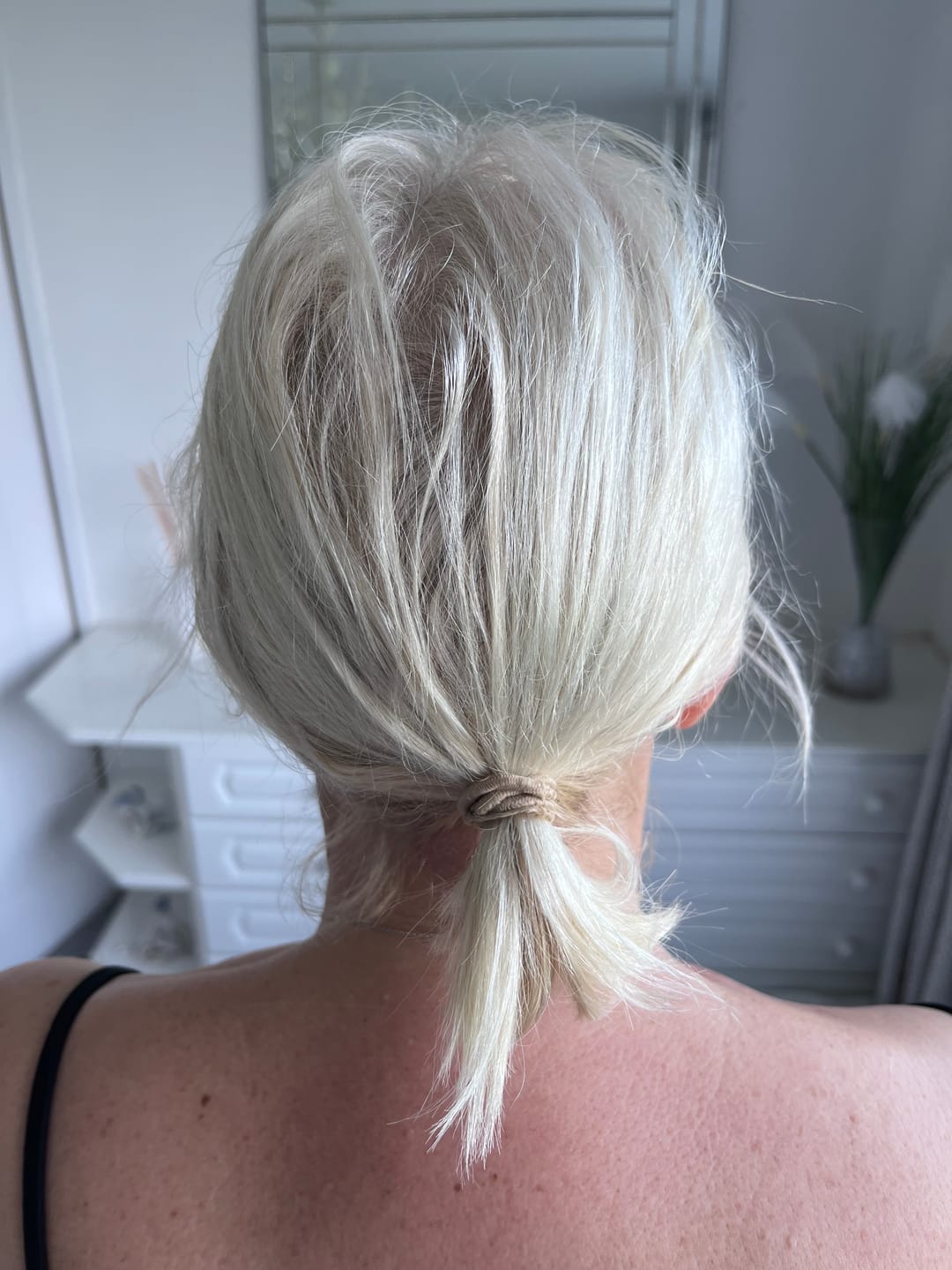 Customer photo review of Stranded Clip-in Mum Bun - Colour #600 White Lily