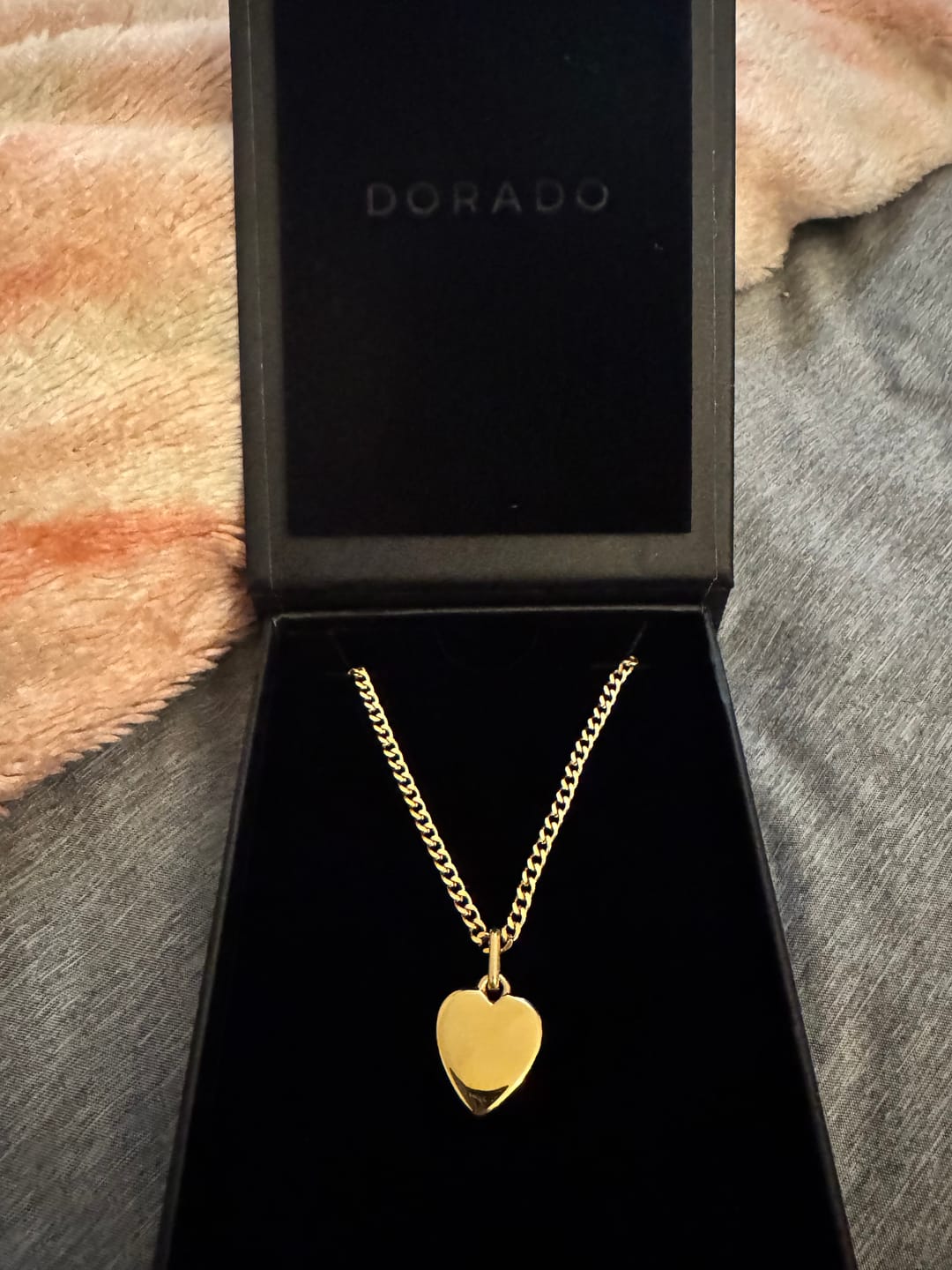 Customer photo review of Heart Pendant w/ Cuban Chain