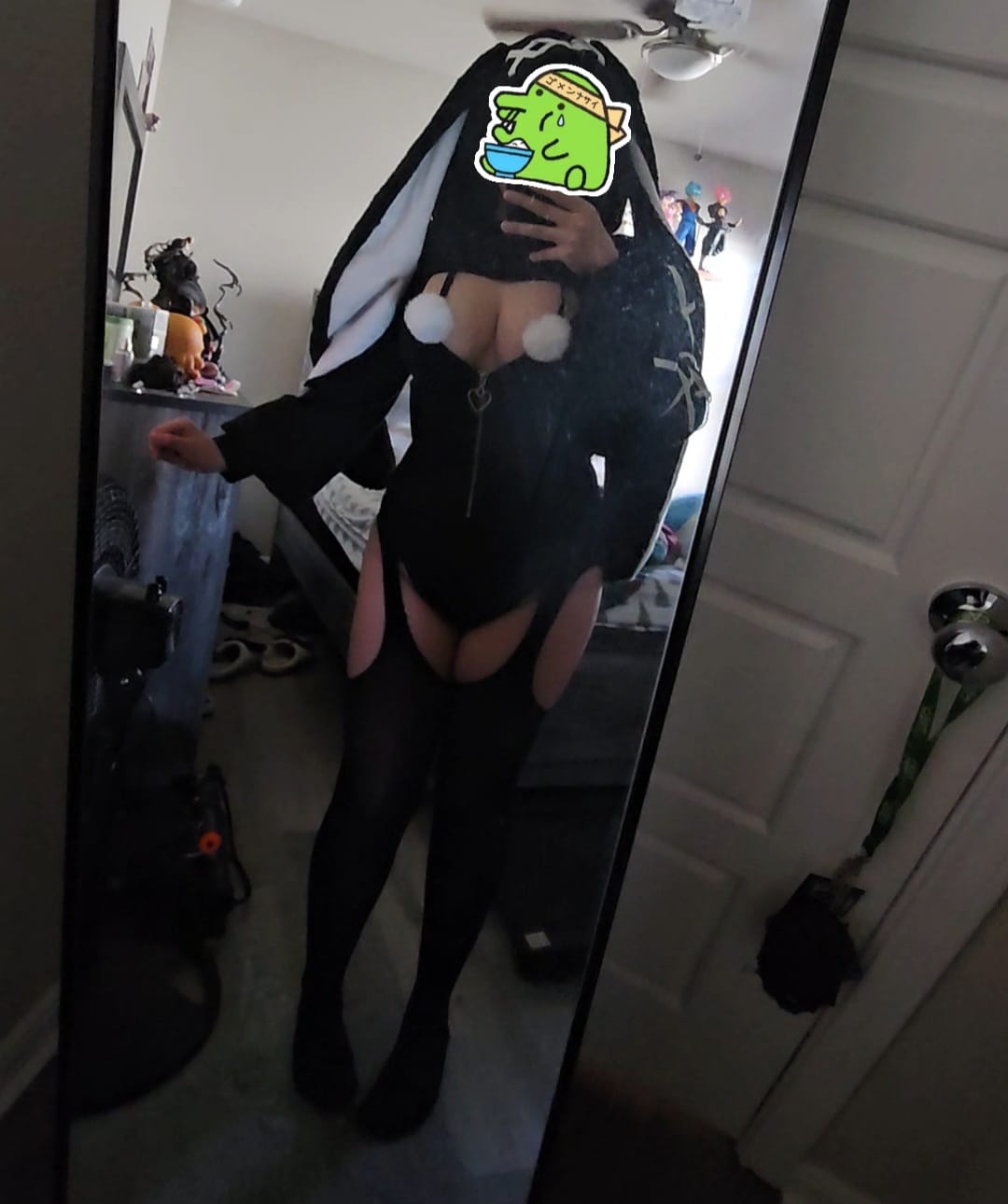 Customer photo review of Cosplay Heart-Lock Floppy Bunny Jumpsuit KO103