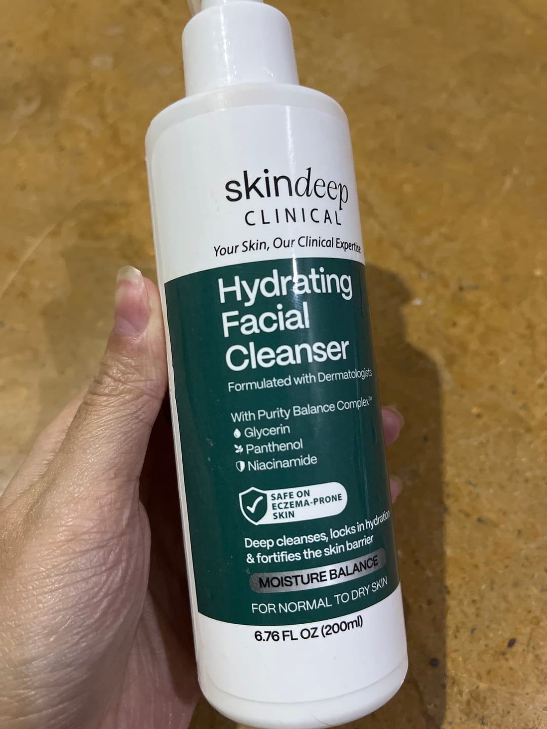 Customer photo review of Hydrating Facial Cleanser