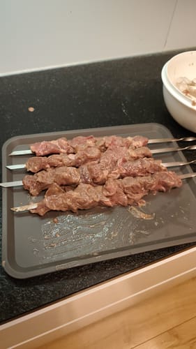 Customer photo review of Lamm-Schaschlik-Original – zart mariniert aus der Lammkeule | mySchaschlik