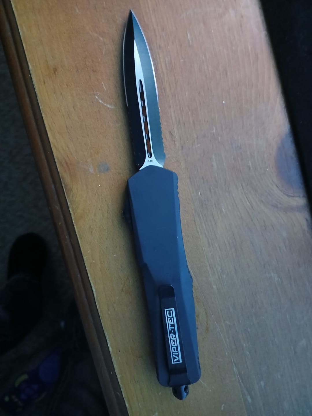 Customer photo review of Black Ghost OTF Knife (Multiple Blade Styles Available)