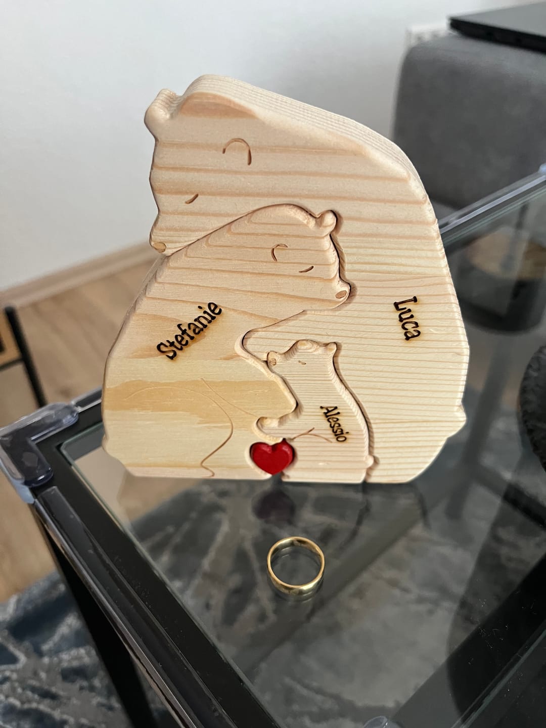 Customer photo review of Bärenfamilie - Süße Personalisierte Holzbären zum Aufstellen für die Familie