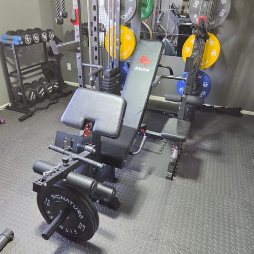 Customer photo review of EVOLPOW BEC Multi-functional Adjustable Weight Bench with Preacher Curl and Leg Extension