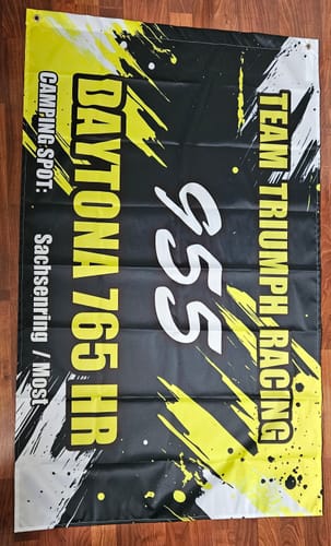 Kundenbewertung mit Foto zu Camping Crew - Individuelle Flagge