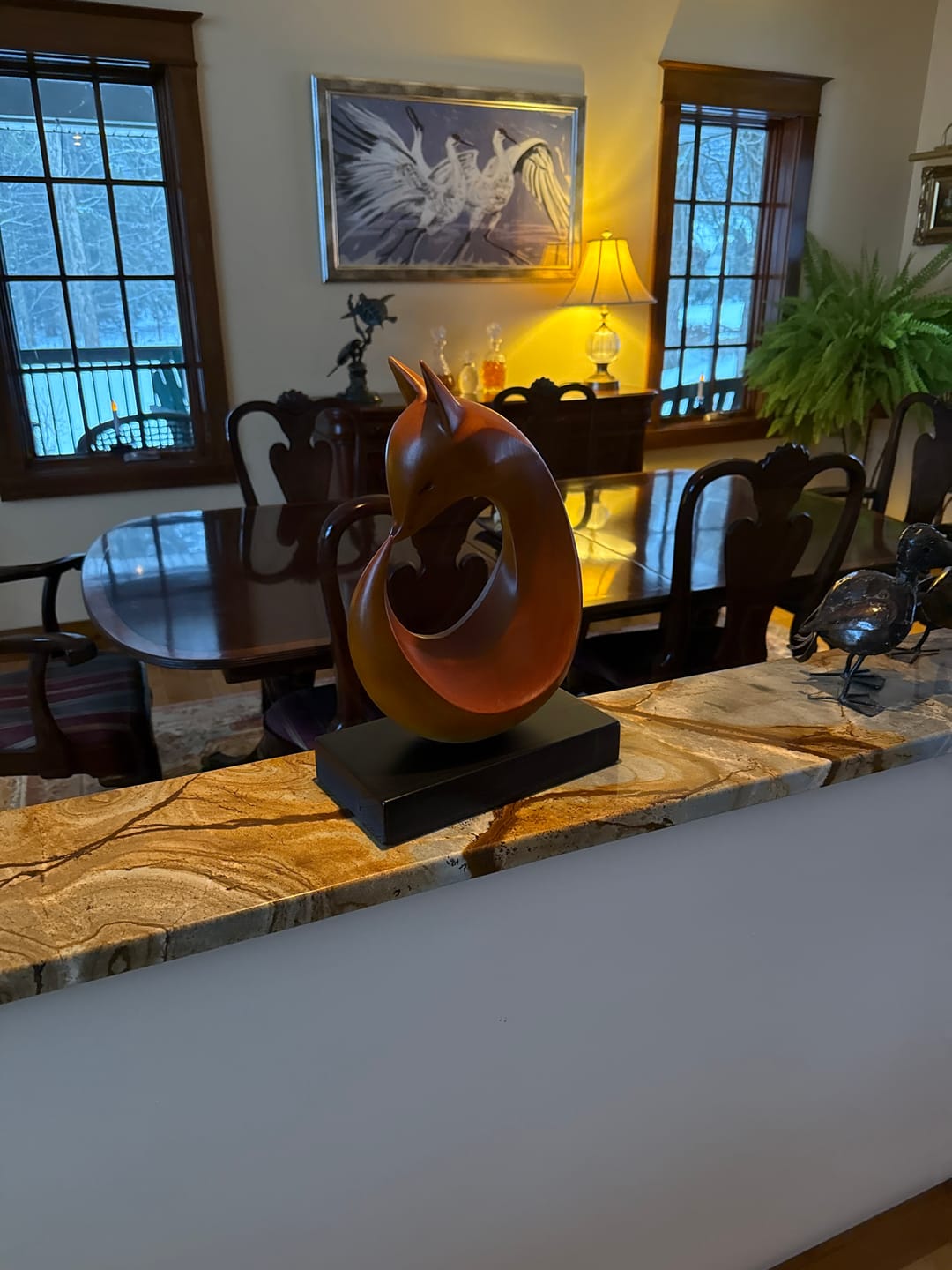 Customer photo review of Fox Wood Sculpture #WA084