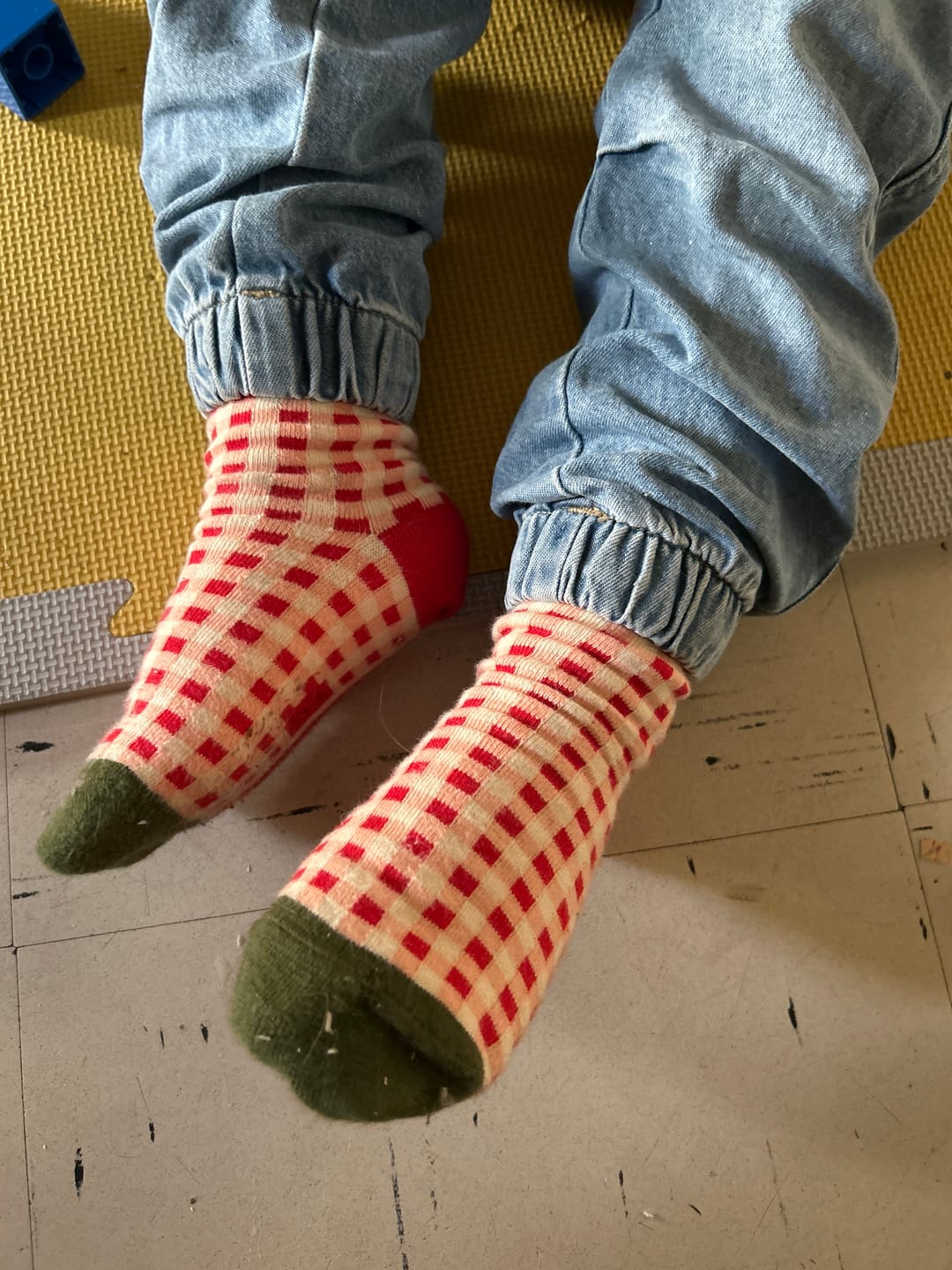 Customer photo review of Rainbow Terry Boot Socks 2 Pack