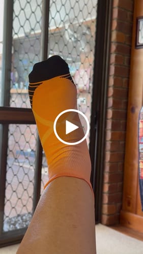 Customer video review of Peach Ankle Compression Socks