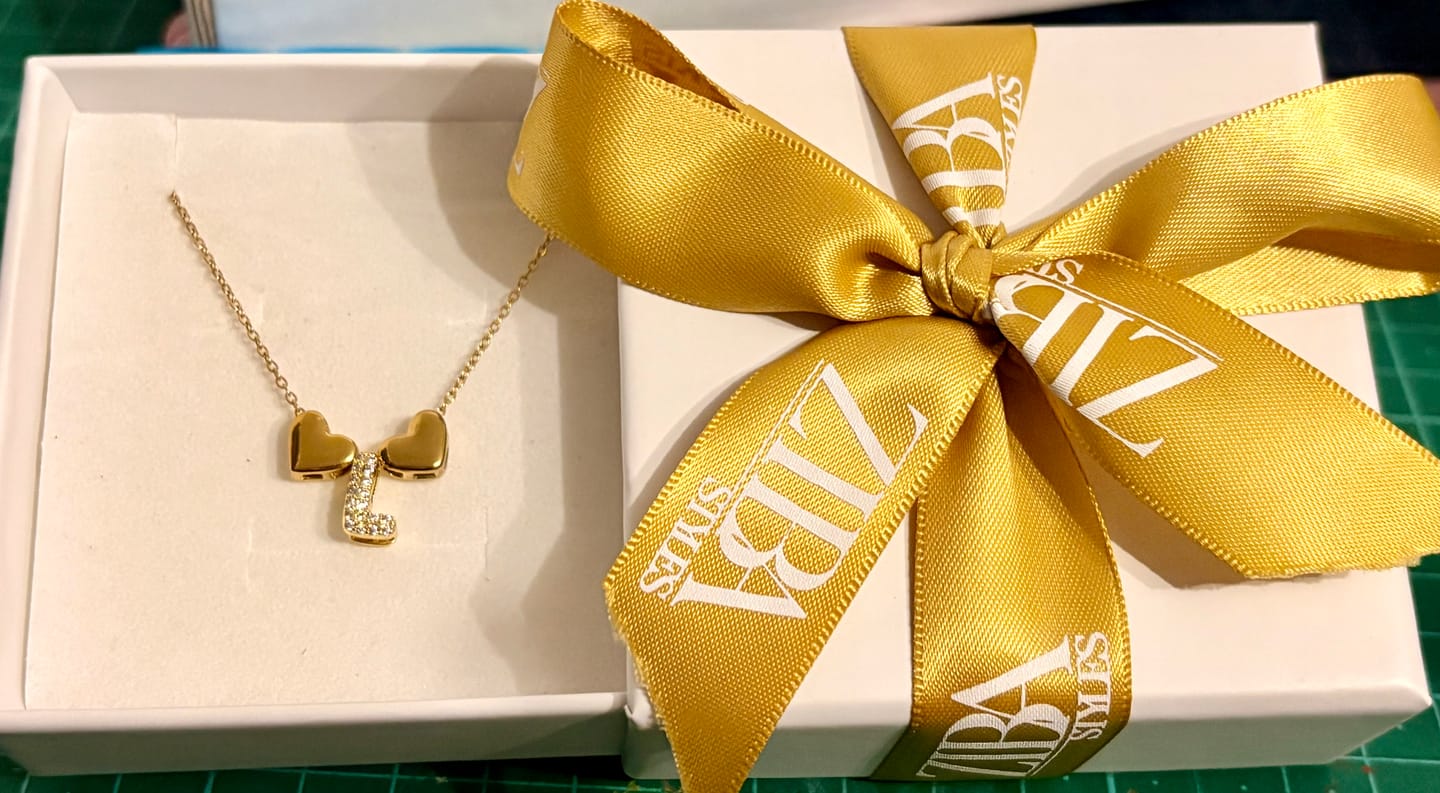 Customer photo review of BUBBLE NAME NECKLACE - Create your own