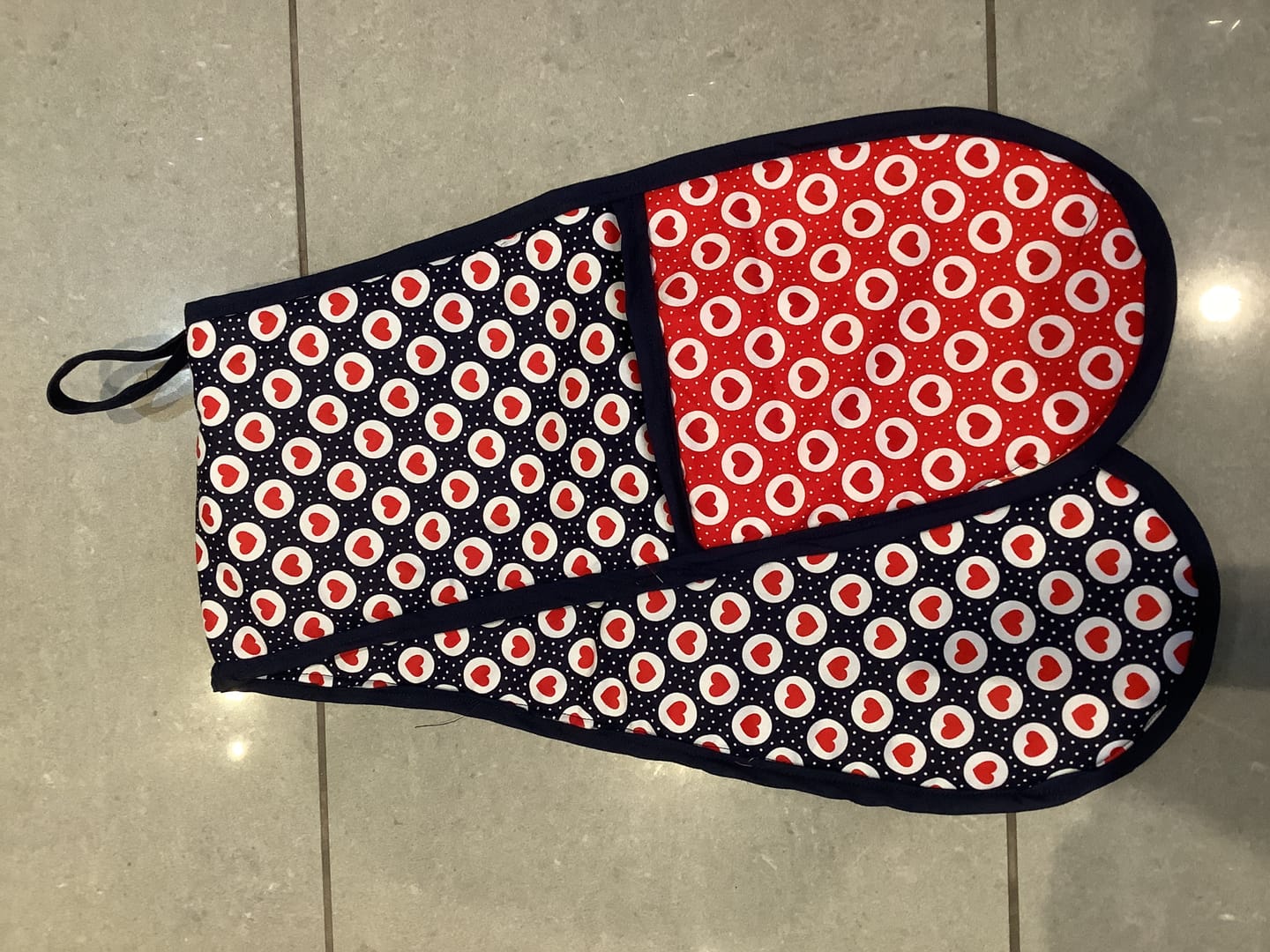Customer photo review of Hearts and Dots Rose & Hubble Cotton Poplin Fabric