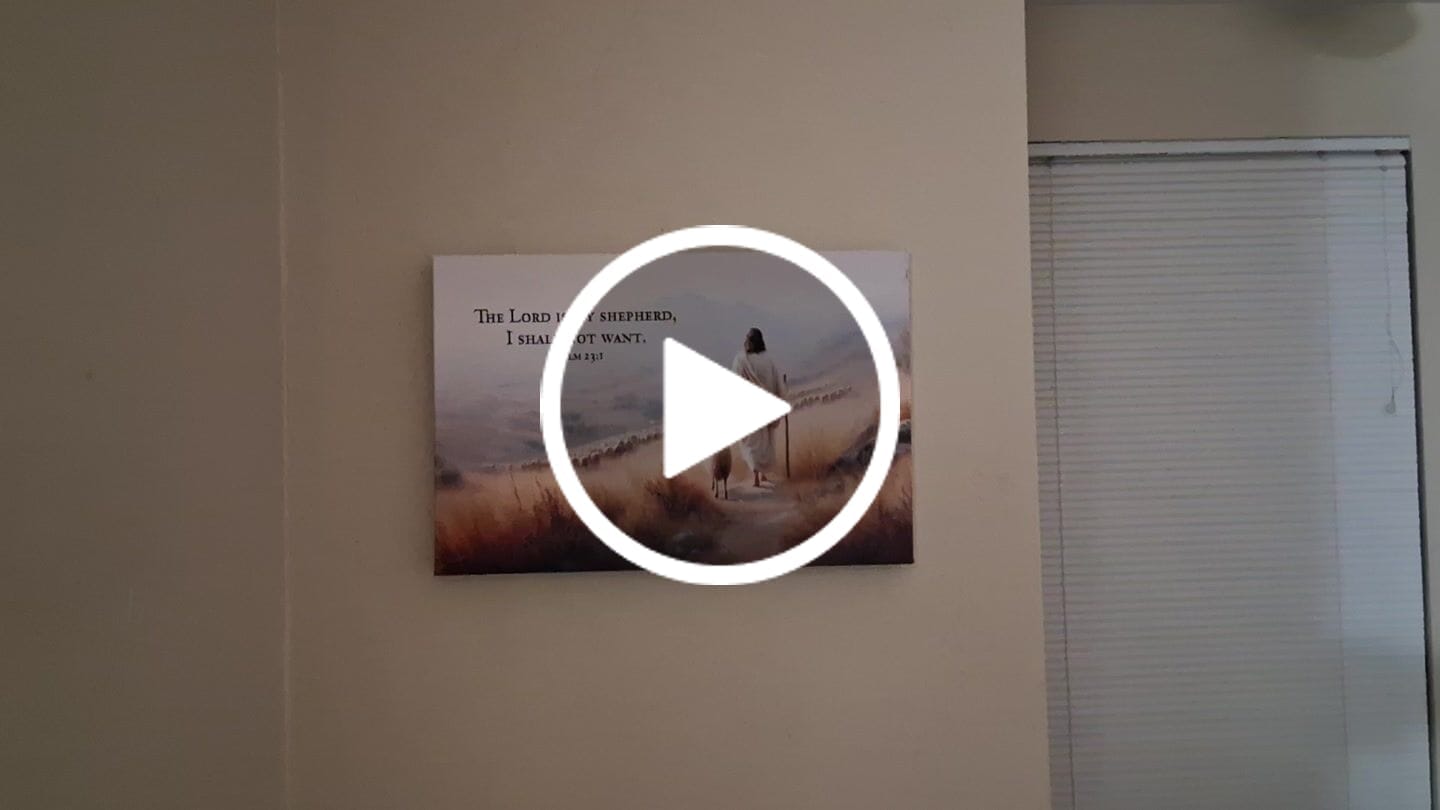 Customer video review of Psalm 23 KJV The Lord Is My Shepherd I Shall Not Want Wall Art Canvas