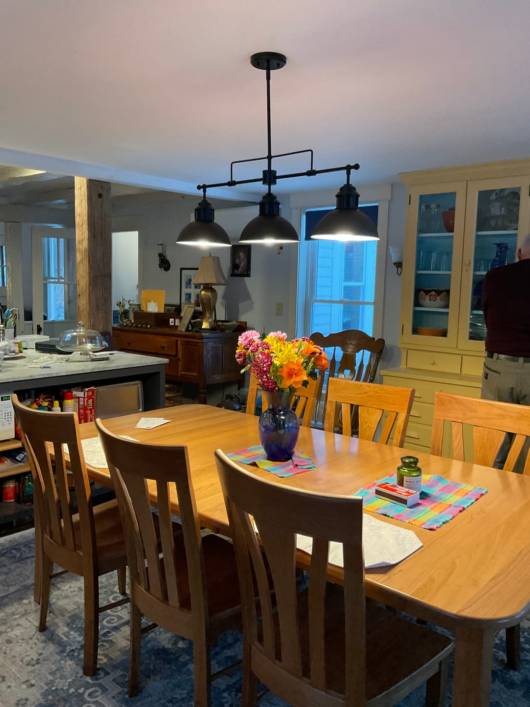 Customer photo review of Industrial 3-light Island Pot Lid Dome Pendant
