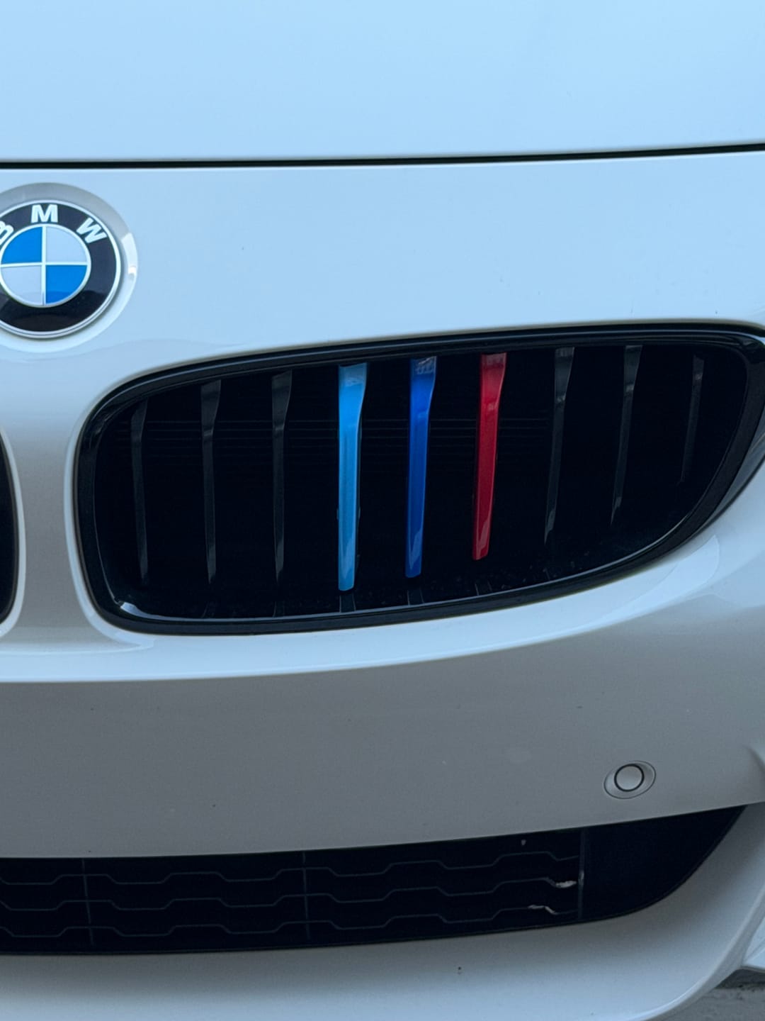 Customer photo review of SPCRSO M-Colored Tri Grille Insert Trim Strips for BMW 4 Series F32 F33 F36 (2014-2018) | Compatible with 9-Beam Black Curved Grilles | Easy Clip-on Installation