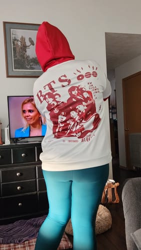 Customer photo review of BTS Is Back New Album Shortop Hoodie Gift For Lovers