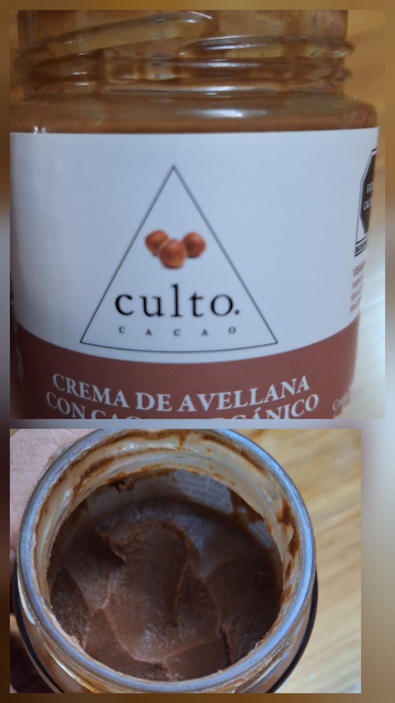 Customer photo review of Crema de Avellana con cacao Orgánico Culto 200gr