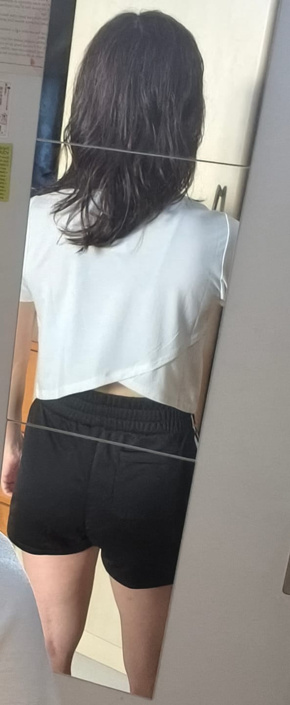 Customer photo review of Cross Back Tee