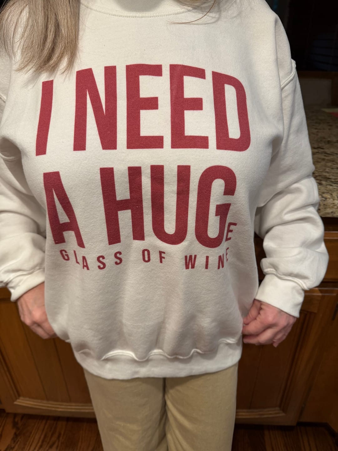 Customer photo review of I Need A Hug (Wine)