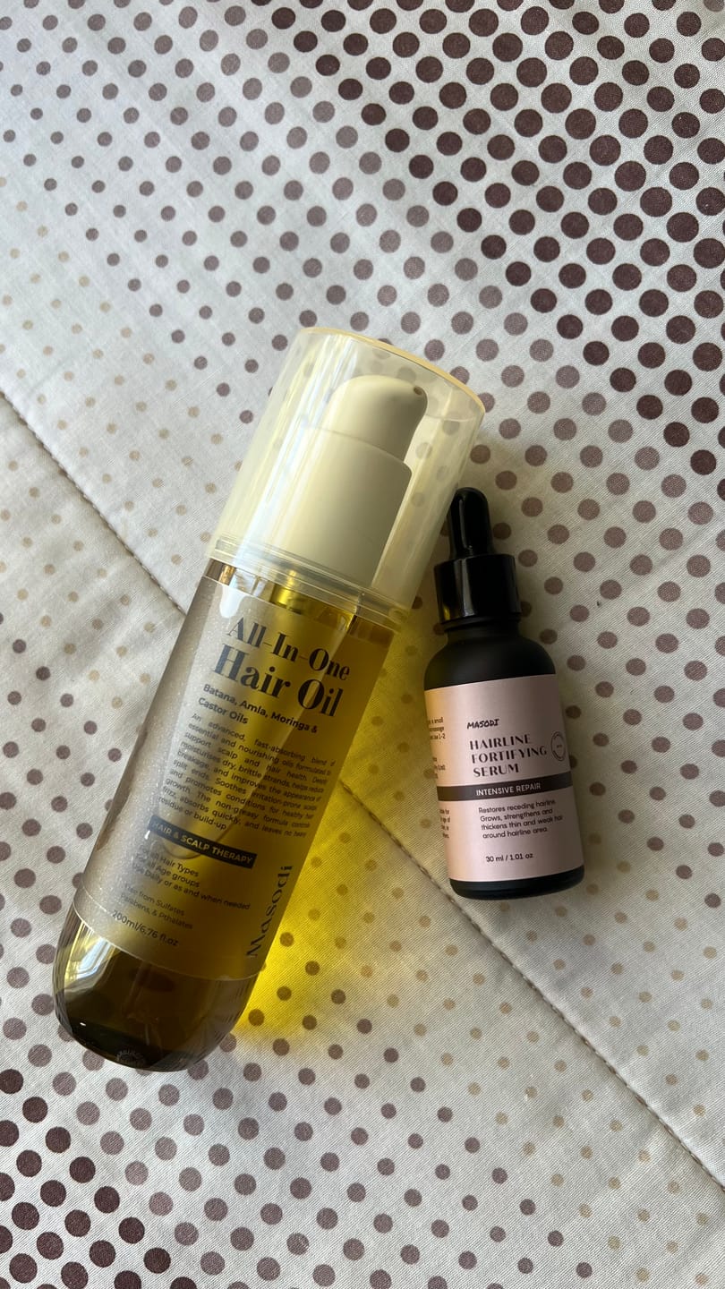 Customer photo review of Hairline Fortifying Serum 30ml - Minoxidil