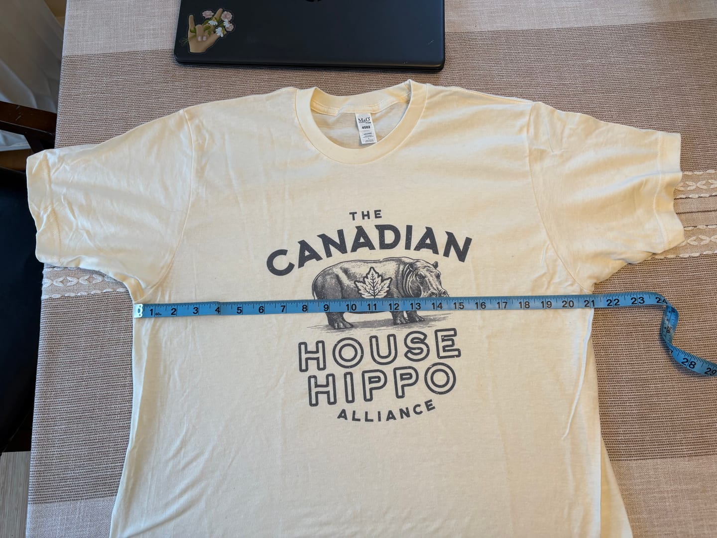 Customer photo review of Canadian House Hippo Alliance T-shirt