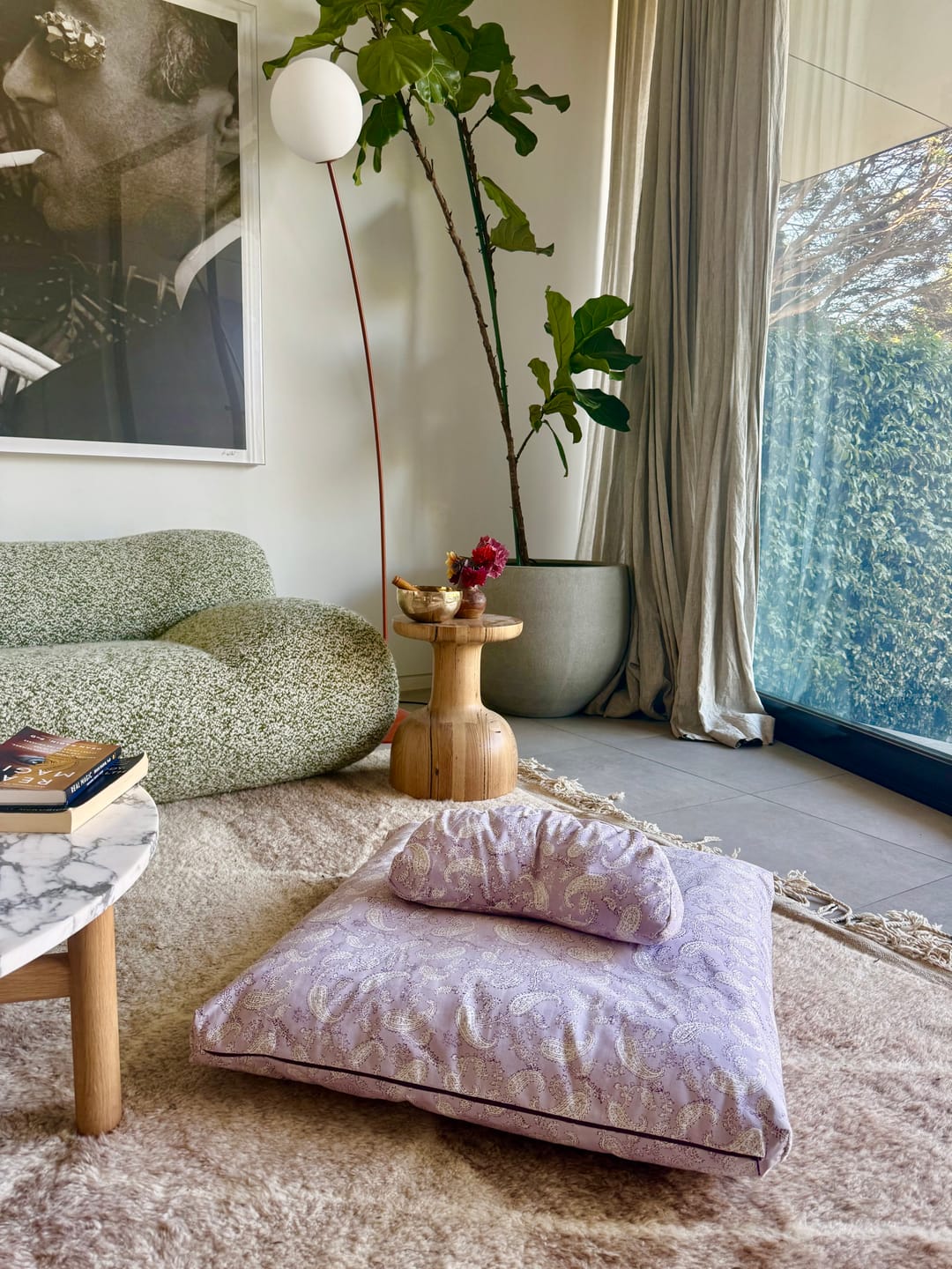 Customer photo review of Ananda Paisley - Meditation comfort bundle