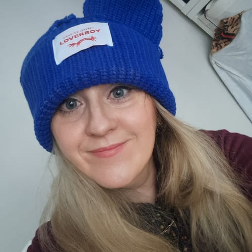 Customer photo review of Cute Cat Ears Knitted Hat Beanie