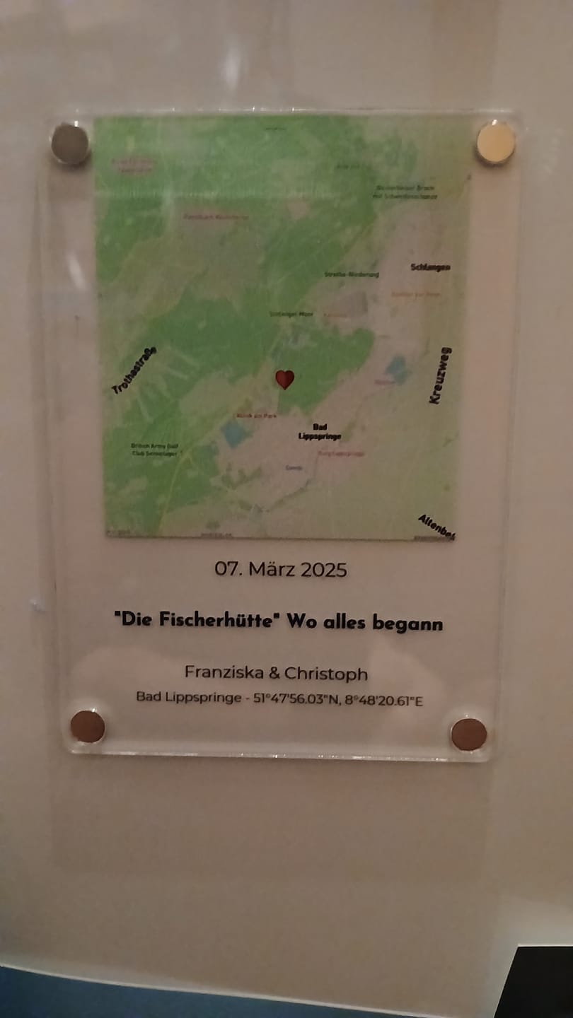 Customer photo review of "Unser Ereignis" - Acryl Magnet