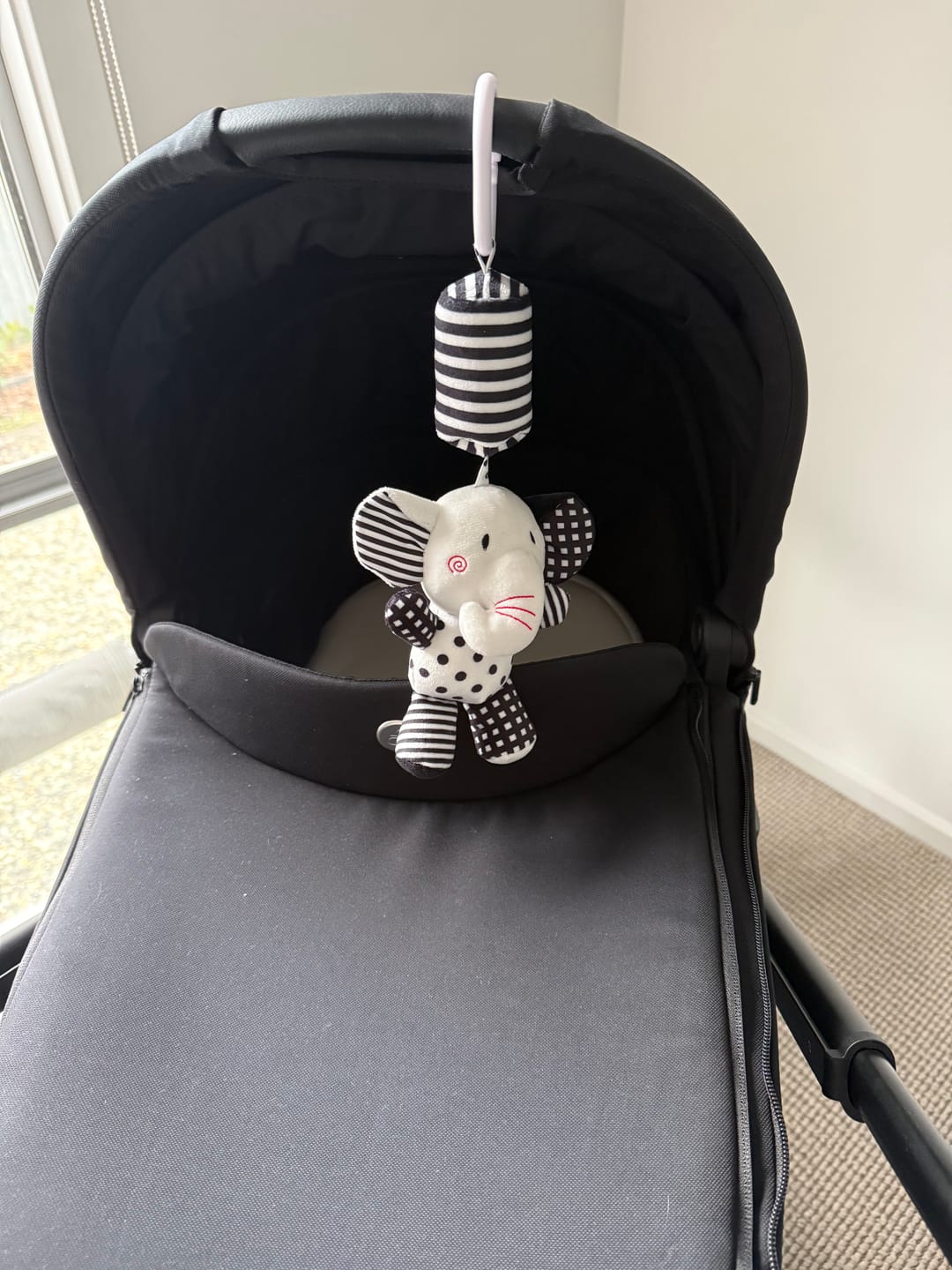 Customer photo review of Hanging Plush Toy - "Eli the Elephant"