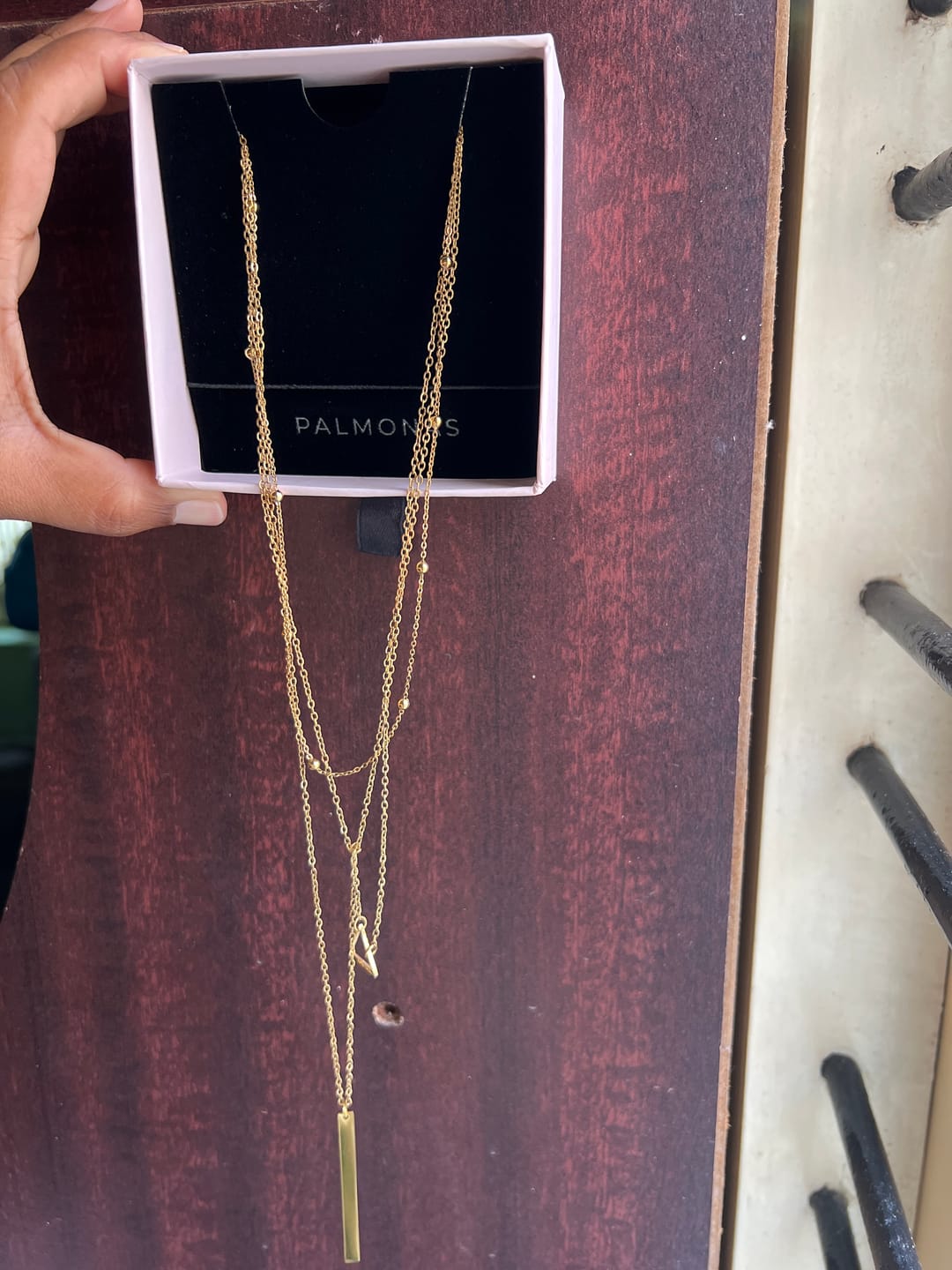 Customer photo review of Layered Luxe Necklace