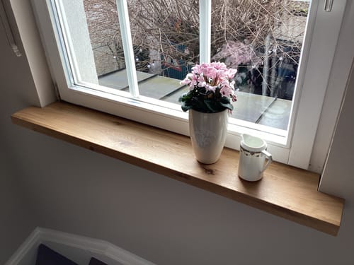 Customer photo review of Aufsatzfensterbank Eiche