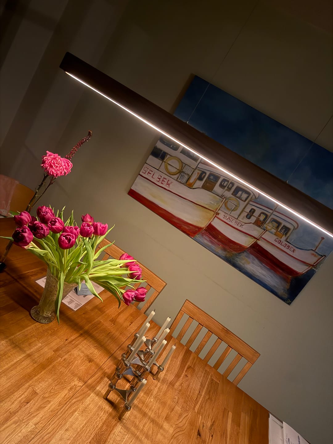 Customer photo review of Designer Pendelleuchte aus Massivholz, LED-Pendelleuchte - Tara