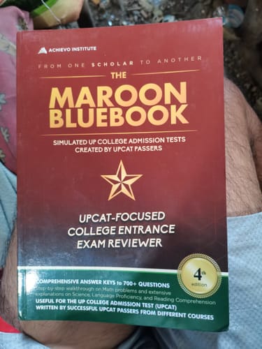Customer photo review of The Maroon Bluebook - ULTIMATE Updated UPCAT 2027 Reviewer