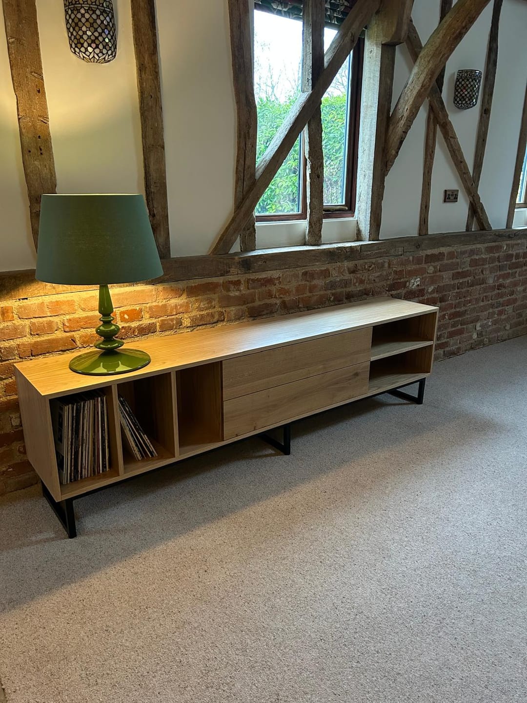 Customer photo review of Oak Record Player Cabinet, Arte