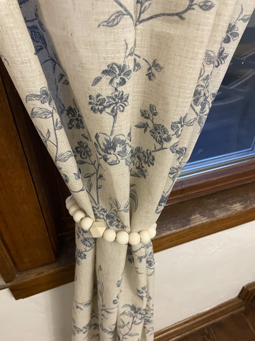 Customer photo review of Vine Blossom Linen Blend Curtains