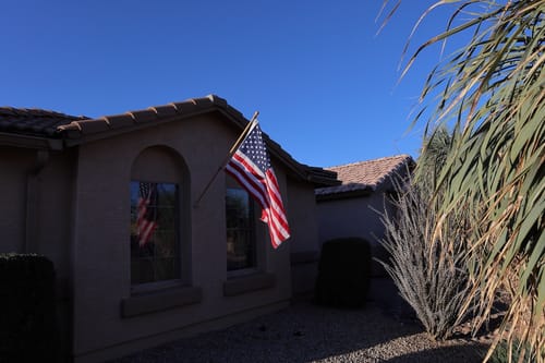 Customer photo review of 3' x 5' American Flag Set