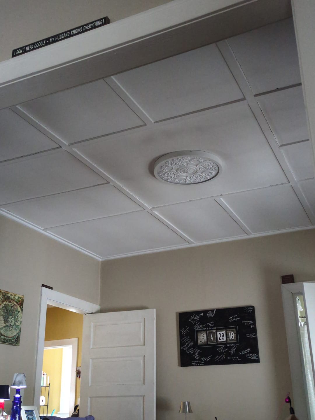 Customer photo review of Decorative French White Medallion LED Flush Mount Light