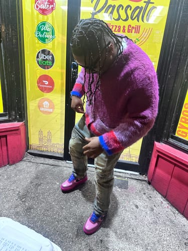 Customer photo review of WNTD Mohair Cardigan Purple