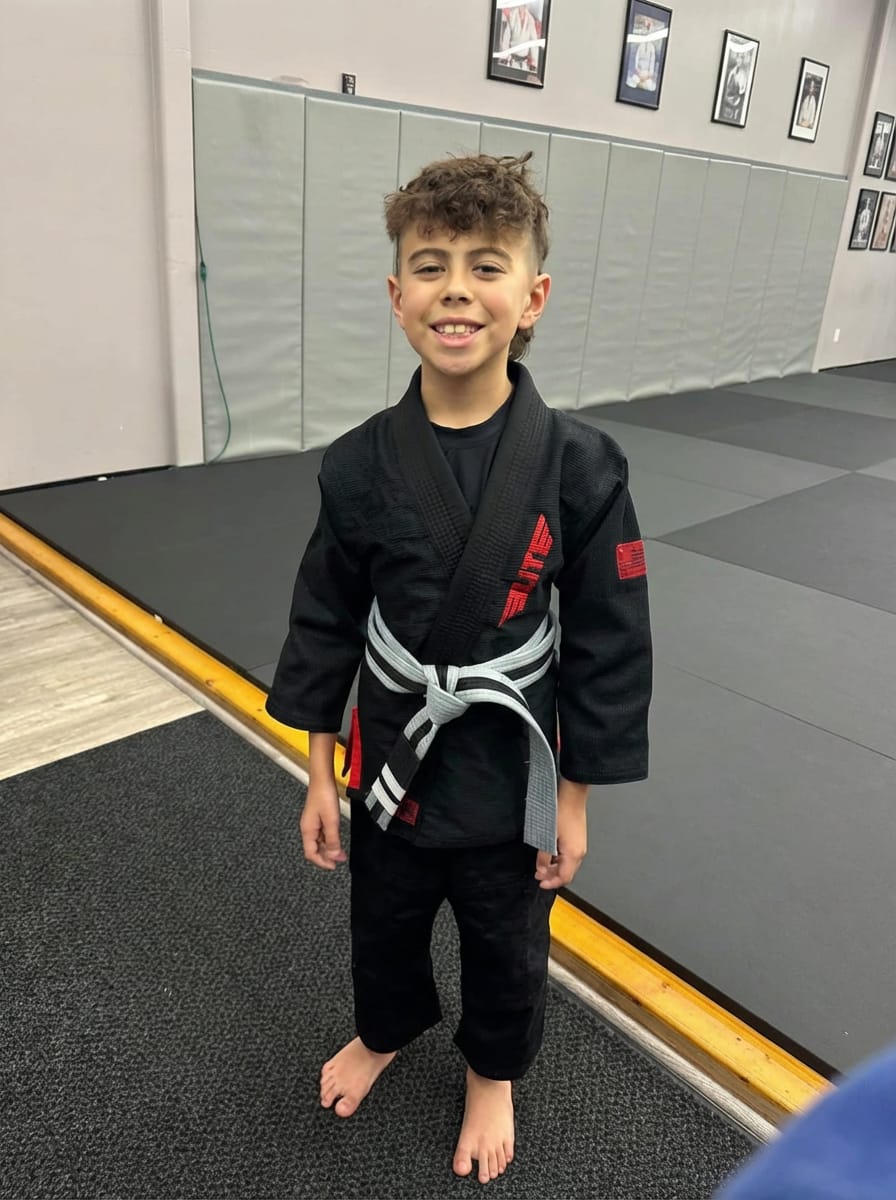 Customer photo review of Core Black Brazilian Jiu Jitsu Kids BJJ Gi