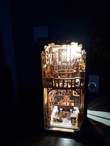 Customer photo review of Dark Box Mystery Case DIY Book Nook Kit