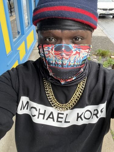 Customer photo review of UPF 50+ Neck Gaiter with Breathable Holes