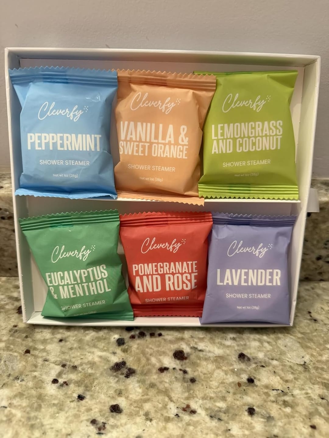 Customer photo review of Cleverfy Red Gift Set of 6 Shower Steamers