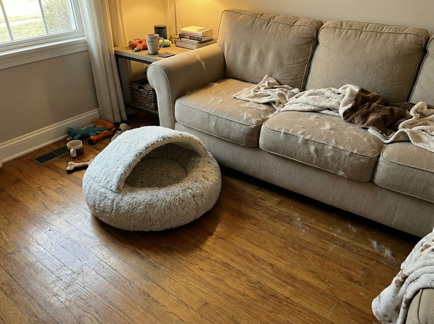 Customer photo review of Snuggle Haven Deluxe Pet Bed