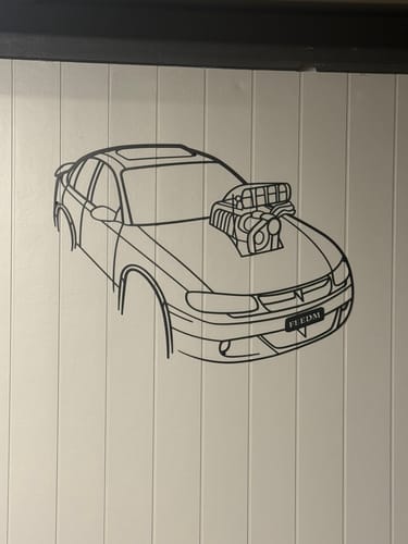 Customer photo review of Custom Made Metal Wall Art