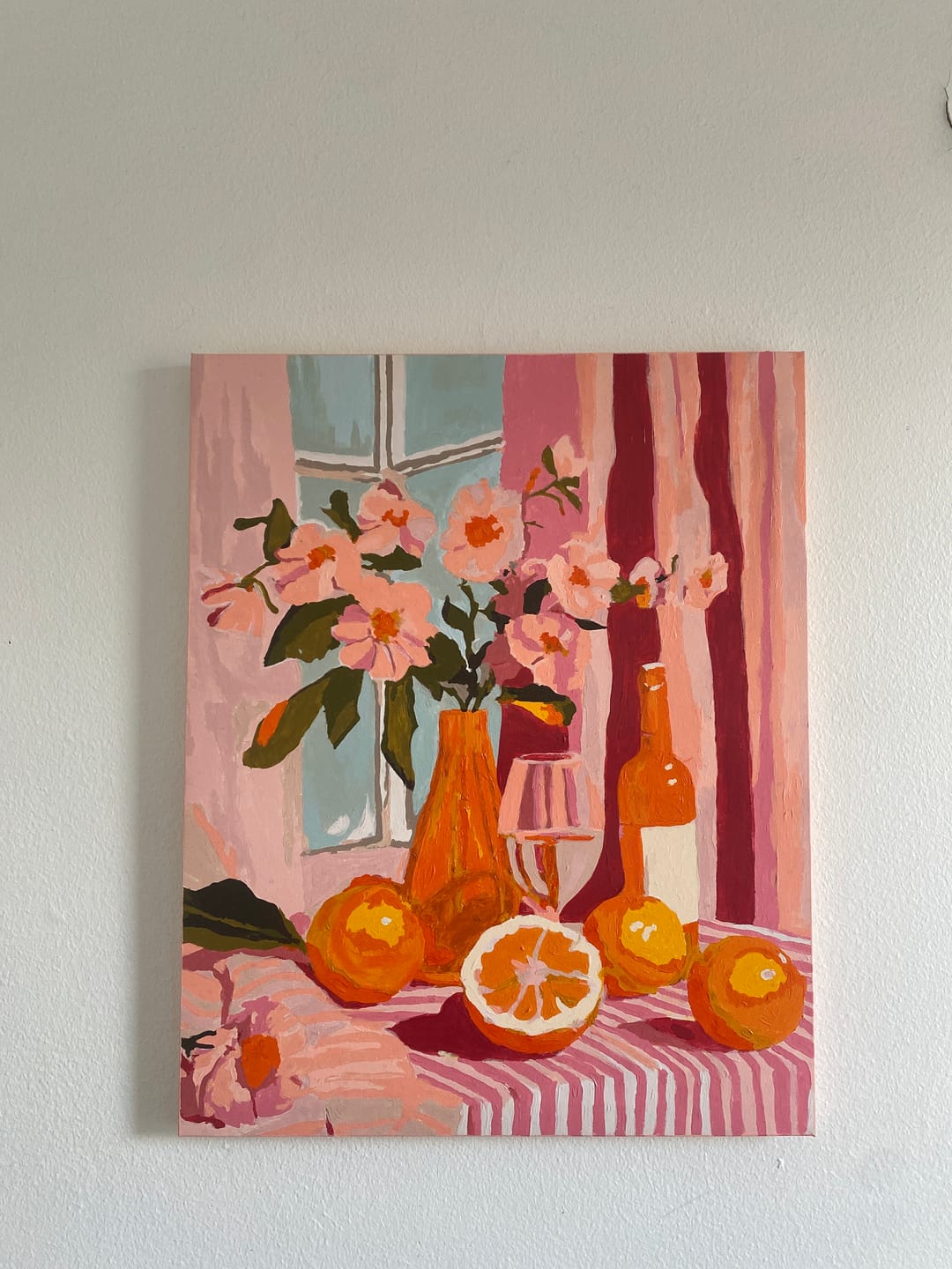 Customer photo review of Orange Wine and Flowers | Paint by Numbers