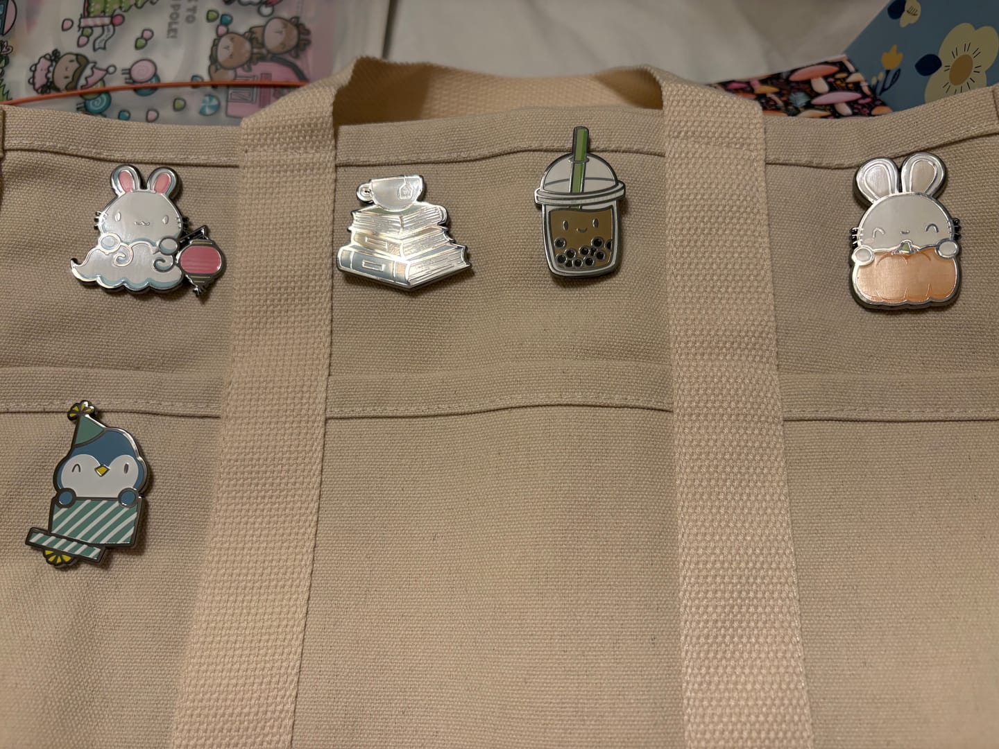 Customer photo review of Autumn Bunny Pin