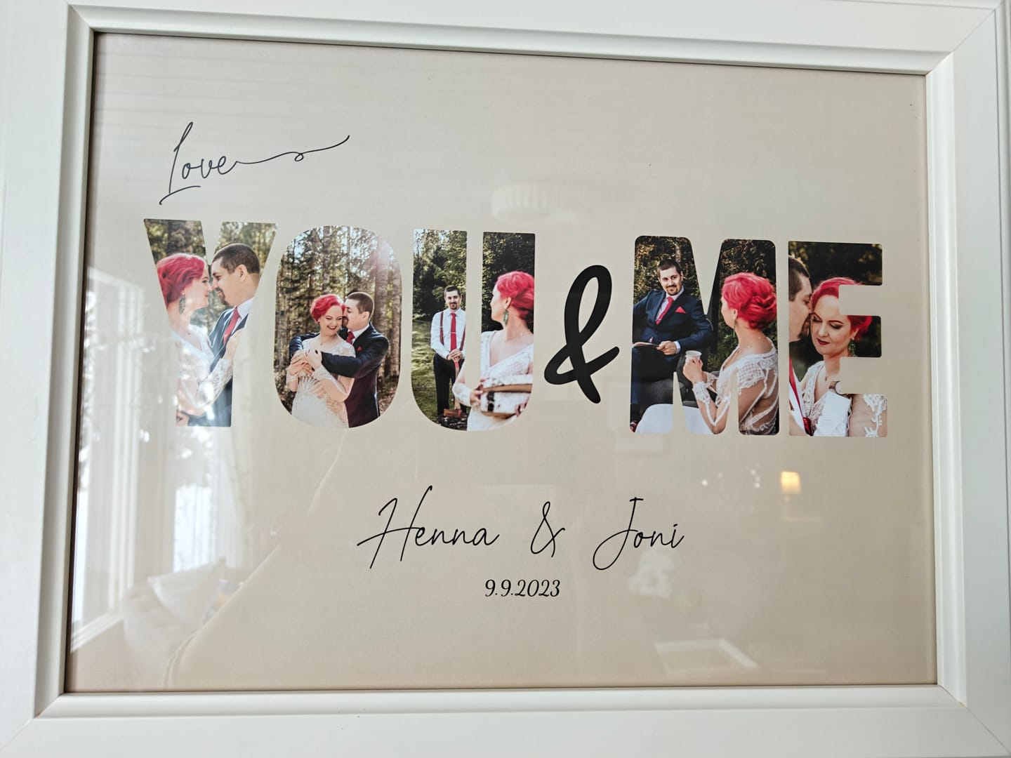 Customer photo review of You & Me - Personalized Poster