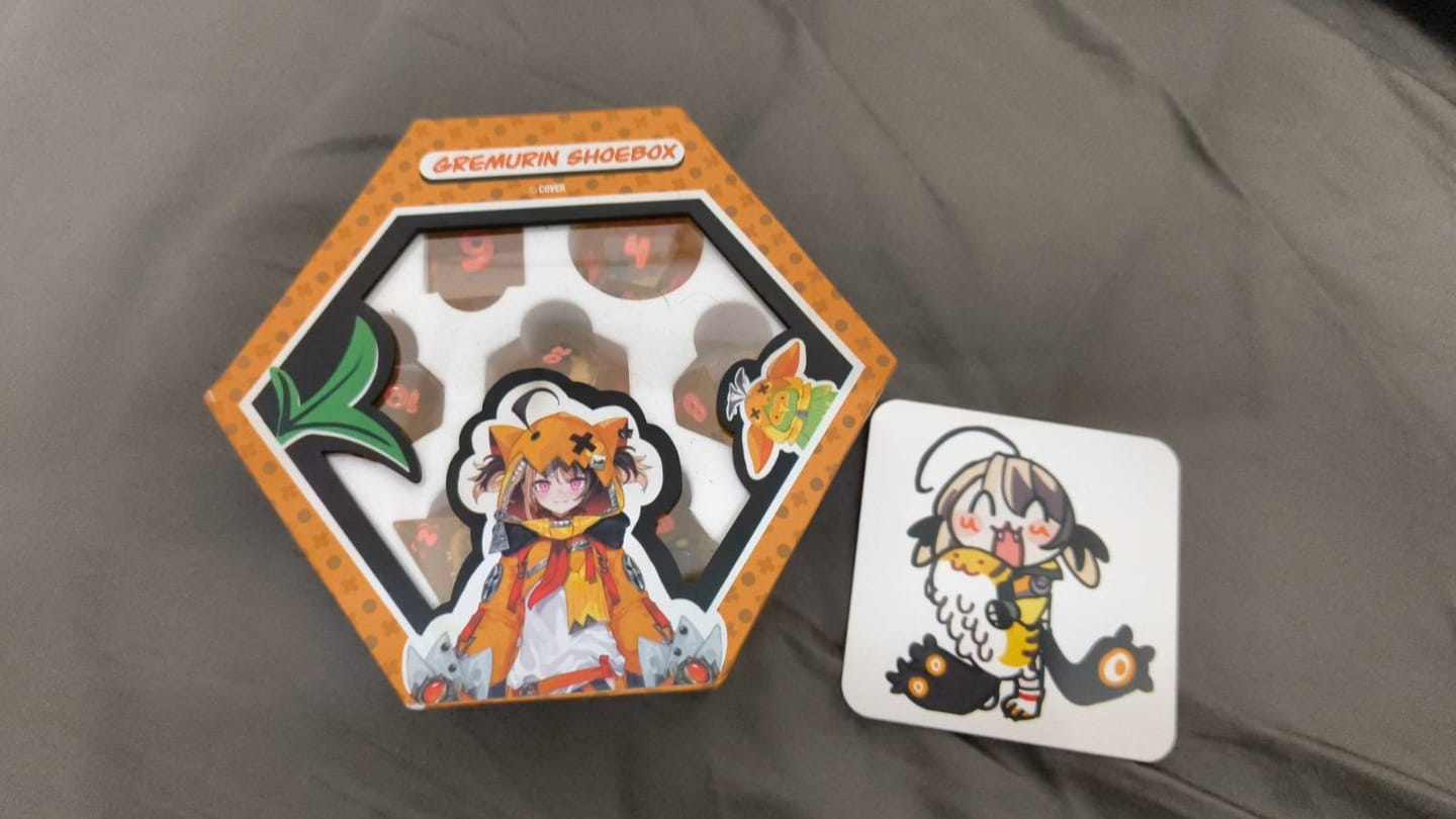Customer photo review of PRE-ORDER | Gigi Murin Resin Dice Set | hololive English x MMG Exclusive