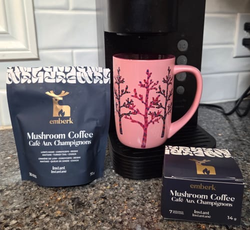 Customer photo review of Mushroom Coffee .
