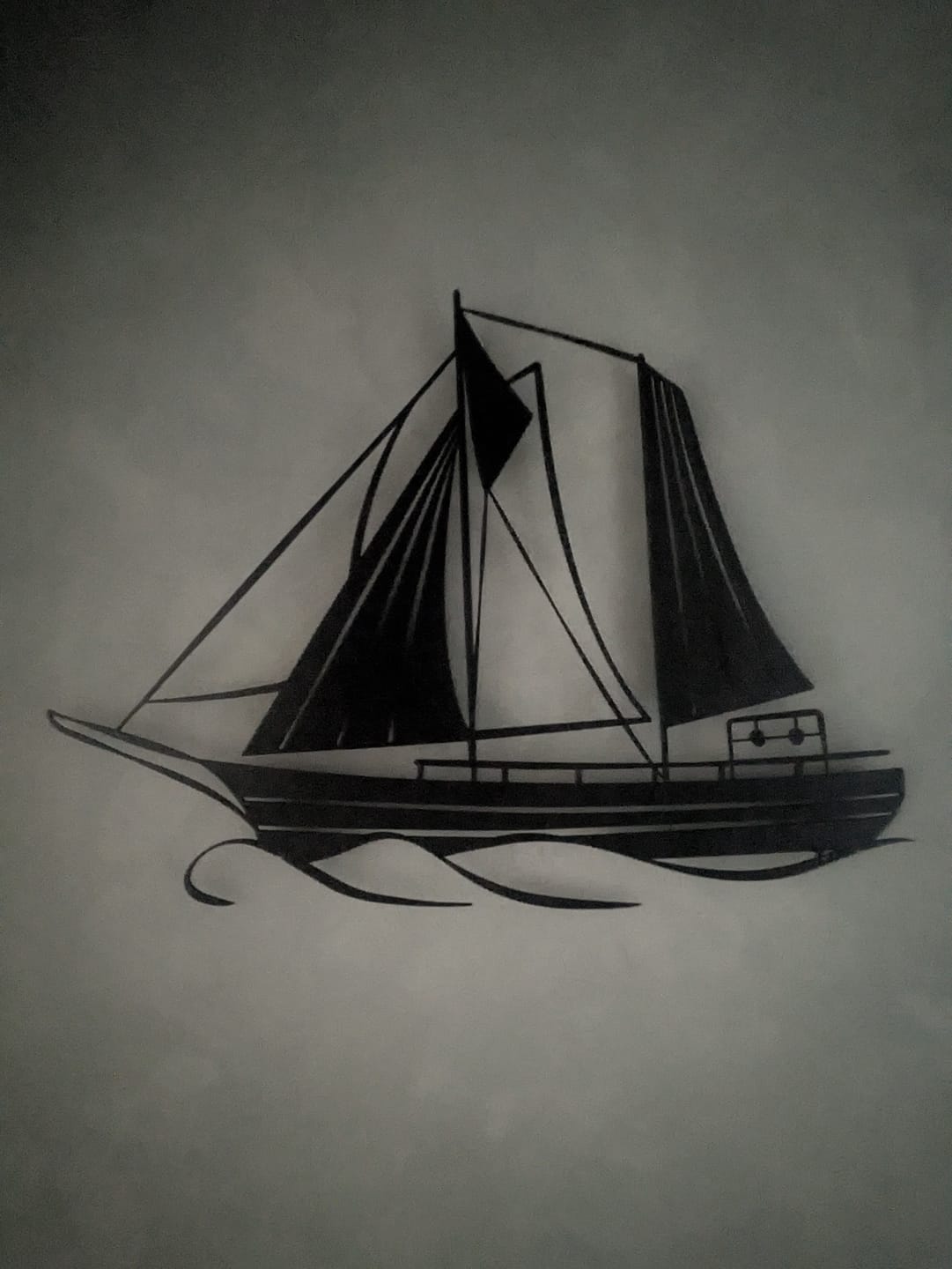 Customer photo review of Décoration Murale en Métal - Bateau à voile