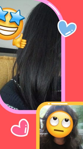 Customer photo review of At-home keratin treatment kit